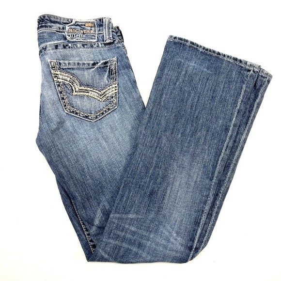 Big Star CASEY K Low Rise Fit Womens Jeans Size 26R (30x32.5) Distressed - Picture 1 of 12